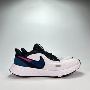 Nike Revolution 5 White Valerian Blue Running Shoes BQ3207-102 Women's Size 10